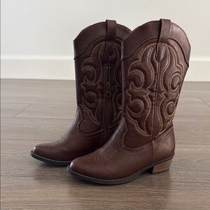 Cat & Jack Kids Brown Cowboy Boots